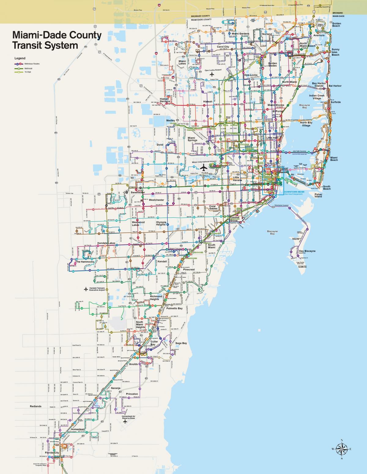 Plan du chemin de fer de Miami