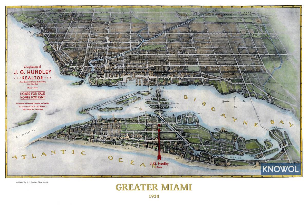 Plan antique de Miami